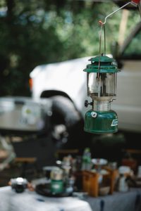 Traditional kerosene camping lantern