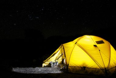 Camping Tent At Night