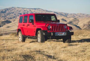 red jeep camping