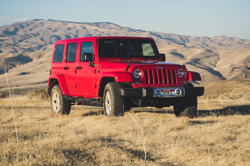 red jeep camping