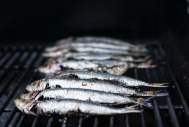 fish on a camping griddle
