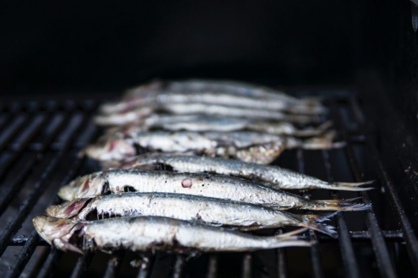 fish on a camping griddle
