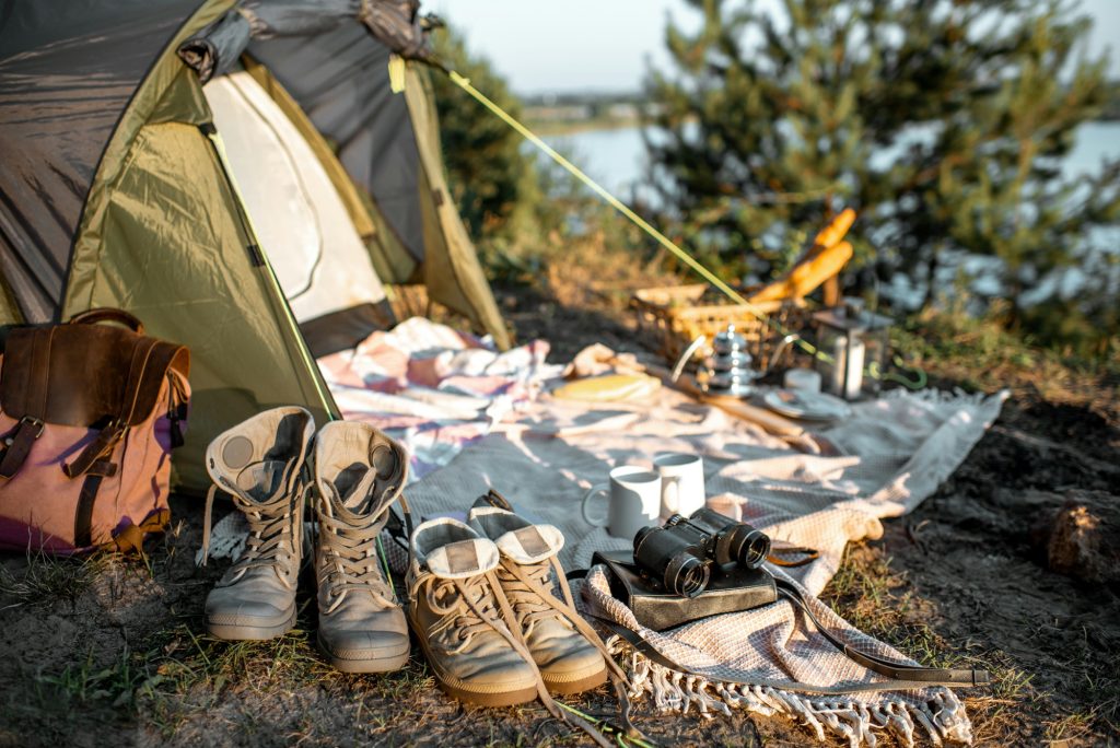 Camping in the forest